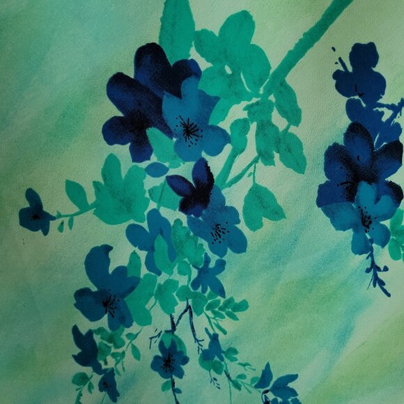 Dynamite Green Blue Vintage Y2K Skirt Size S 100% Polyester Made in Canada - Picture 2 of 8